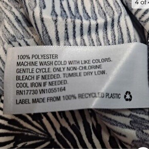 Women’s A New Day Black and White V-Neck Patterned Faux Wrap Dress XS - Picture 15 of 15